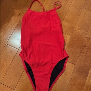 Jolyn Clothing Red One Piece Swimsuit Athletic Style